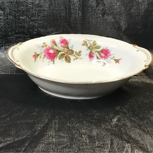 Royal Rose Fine China Japan Vegetable Oval
Serving Bowl Pink Floral Gold Trim